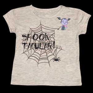 Disney Gray Short Sleeve Tee with Vampirina Design